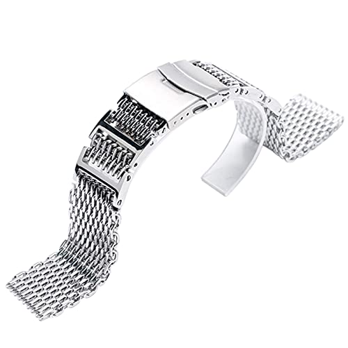 Sangle montre acier inoxydable argent pour remplacer bracelet usé