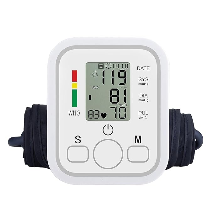 AccuTrust Arm Digital Blood Pressure Monitor with Large LCD Display & Voice Assist | Fast Accurate BP Machine for Adults and Elderly Home Use