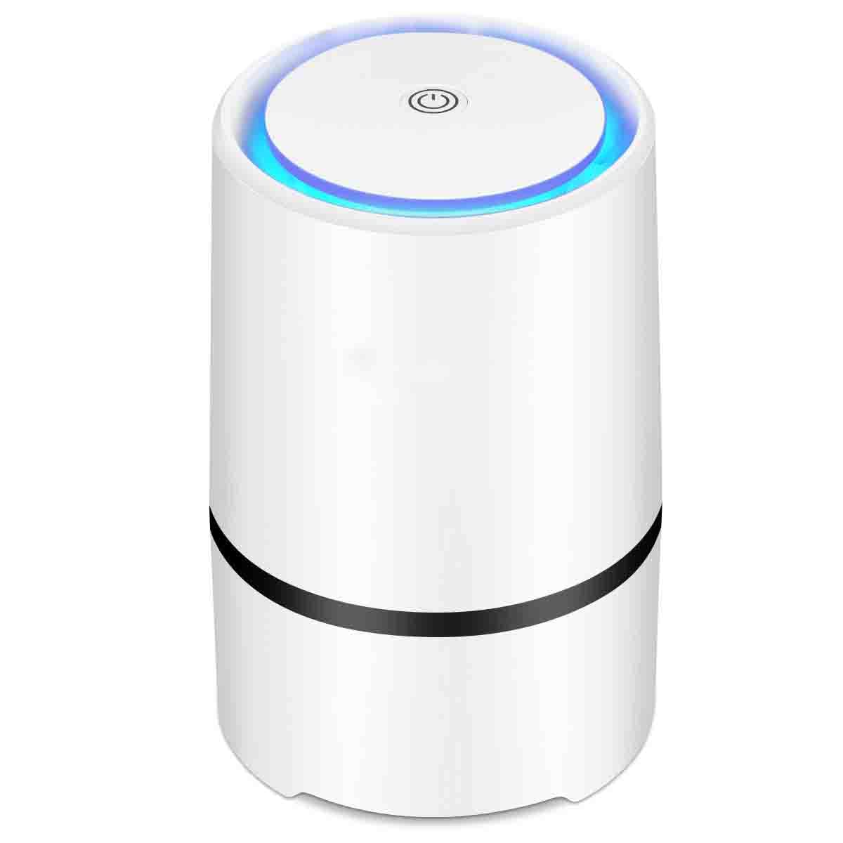GOFLAME Air Purifier for Home with True HEPA and Carbon Filters Air Cleaner with Night Light Low Noise