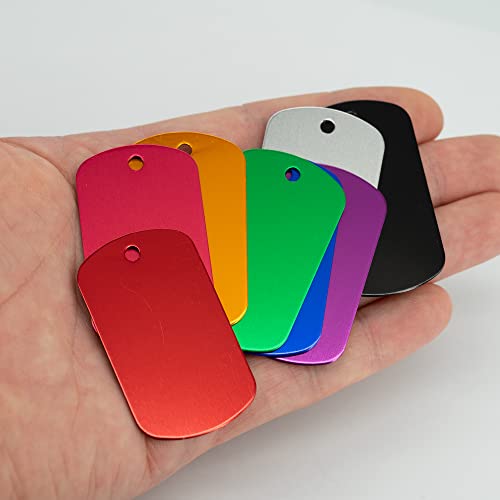 Image of StayMax Aluminum Blank Tags Stamping Blanks 24 Pack (Random Color)