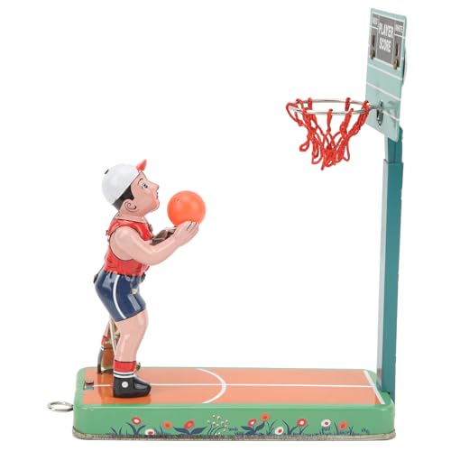 Juguete de cuerda de baloncesto AMONIDA en hojalata vintage para coleccionistas