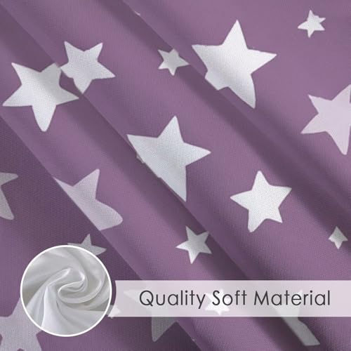 Rideau douche violet 120x120 cm géométrique en polyester lavable - 5