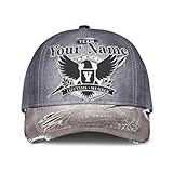 Eagle Lifetime Member Team hat Custom Name/Text 3D Over-Print Baseball Cap K94 Multicoloured