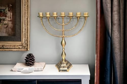 XL Jerusalem Temple Menorah Seven Branch Menorah 17