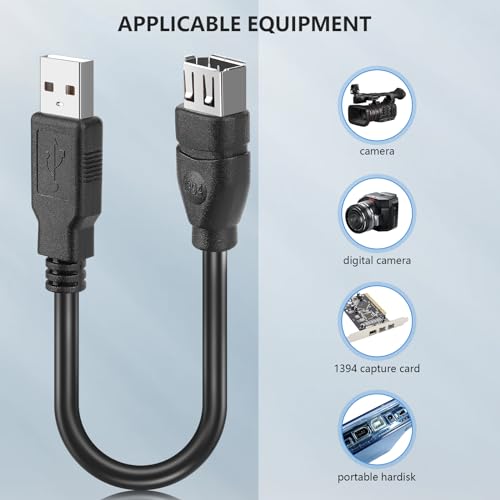 Pasow PSW- FIREWIRE 6 PIN TO USB Firewire Ieee 1394 6 Pin Female To Usb 2.0 A Male Adapter Converter Cable thumb #3