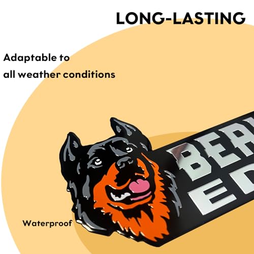 Image of Dog Edition 3D Car Badge, Laser Cutting Metal Emblem, Cute Dogs Decals (Beauceron)