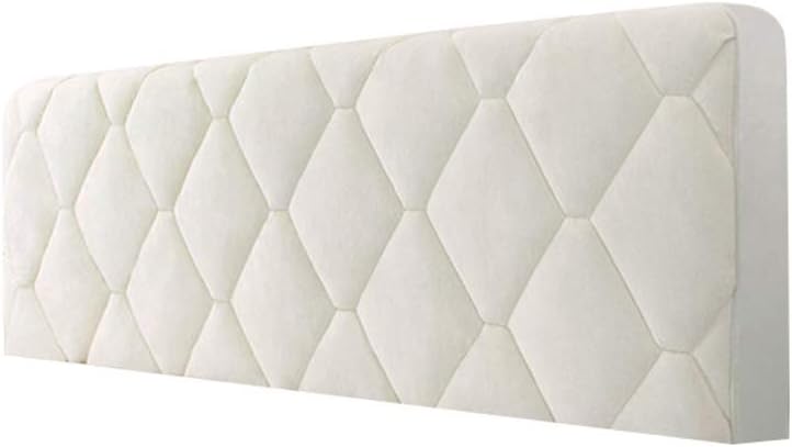 Headboard Slipcover, Bed Headboard Cover Protector Thicken Cotton Dustproof Stretch Solid Color Quilted Bed Head Covers for Twin Queen Full California King Size Beds,Light Beige,170cm(67inch)