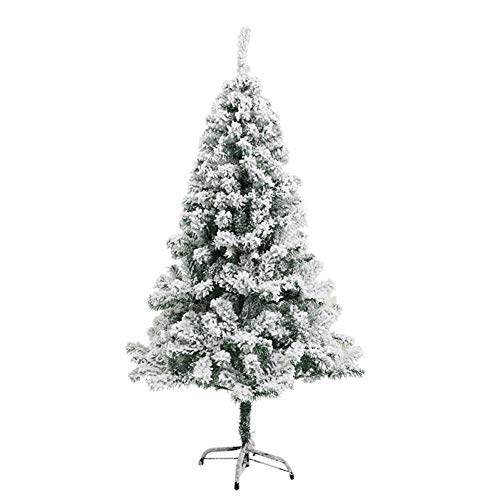Árbol de Navidad artificial grande verde nevado con soporte de metal CLSDRZC 3M
