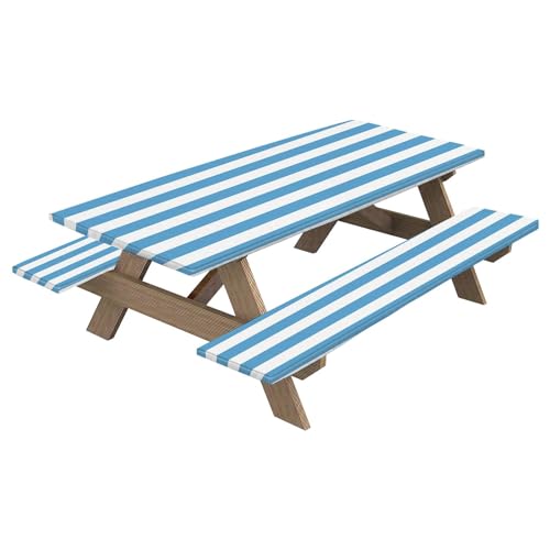 Nappe pour table de pique-nique imperméable lot de 3 pièces lavables