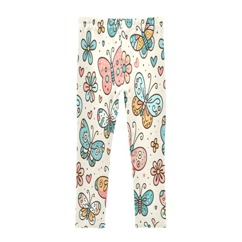 Toddler Girls Leggings Printed Yoga Pants Leggings Green Pink Butterfly for Kids2