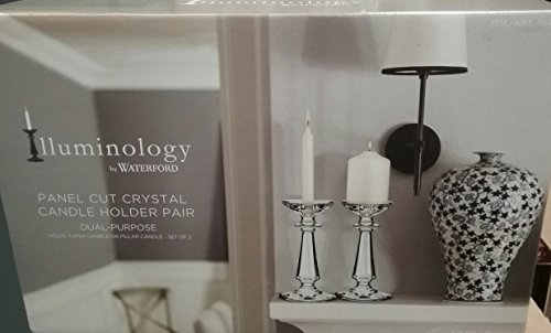 Waterford Illuminology Crystal Cut Panel Candle Holder Set of Two
