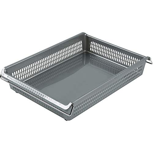 TRUSCO SKTA4S-GY Stack Tray with Handle, A4, Shallow Type, Gray