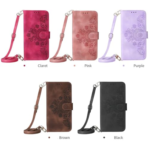 Coque Google Pixel 5 rose en cuir premium avec rabat magnétique chic - 5