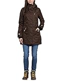 Ultrasport Galina Parka Outdoor da Donna con Ultraflow 5.000, Marrone(Marrone/Nero), XS