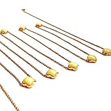 Echter Hingucker! Bernsteinkette extra lang Rose Gold vergoldete Silber Halskette Klee 140 cm mit Klee Elementen aus seltenem edlem baltischem Bernstein Farbe Weiß Butterscotch, Gr.140cm