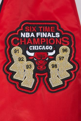 Pro Standard Mens NBA Chicago Bulls Classic Satin Jacket Red 2Xl - Image 7