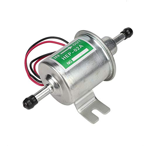 Yctze para bomba transferencia gasoil 24v bomba combustible 24v Bomba de combustible 24V Universal Car Boat Bomba de combustible eléctrica Filtro en línea Gasolina para Aleación de aluminio R