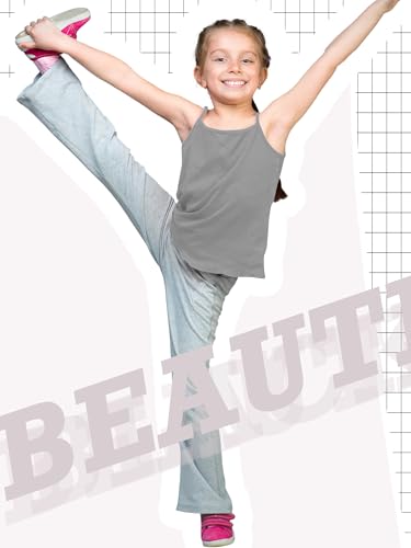 Image of Geyoga 6 /8 Pcs Girls Tank Top Sleeveless Racer Back Top Camisole Cami Undershirts