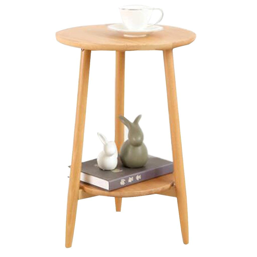 Petit meuble de coin rond en bois massif pour coin café et salon