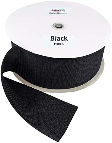DuraGrip® Brand - 4" Black Hook Sew-On | Hook Side Only, Loop Side Sold Separately