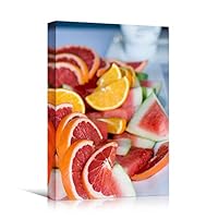 Canvas Wall Art Fruits Farmhouse/Country Food Fun Kitchen Multicolor Photography Spices - 12x18 inches