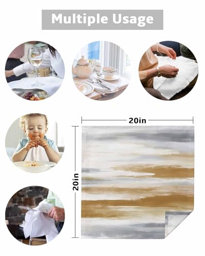 Servilletas de Tela Cuadradas Gris Marrón Pack x6 50.8x50.8 cm miniatura 5