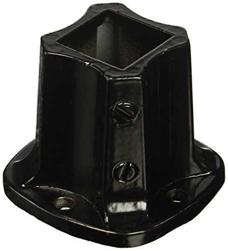 Floor Flange Rail, Black, 1-1/4 in