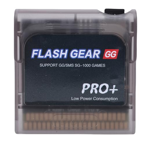 Yanmis Cartucho de Juego Flash 600 en 1, Tarjeta de Memoria Flash con Almacenamiento Integrado de 4 GB y Soporte de hasta 32 GB, para Consola GG Game Gear con Soporte para Sistemas