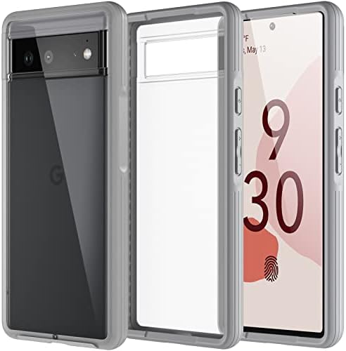Liquid Silicone Case Compatible with Google Pixel 6a Case, Pixel 6a Case[Built-in Screen Protector ] Heavy Duty Protection Shockproof Slim Fit Case Cover for Google Pixel 6a - Black