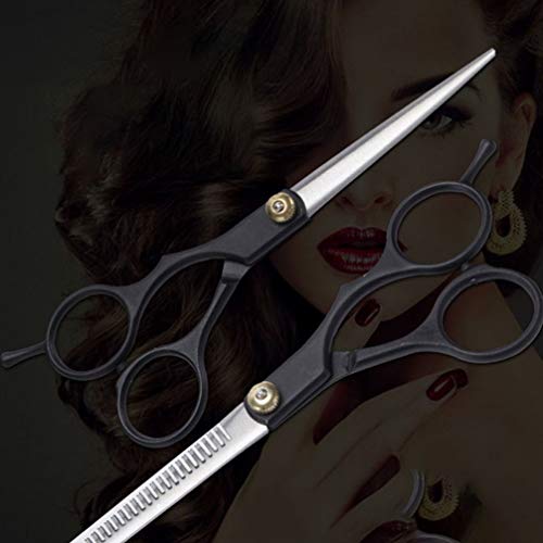 Pixnor 2 peças de tesouras de corte de cabelo, tesouras de barbeiro de aço inoxidável, tesouras de c