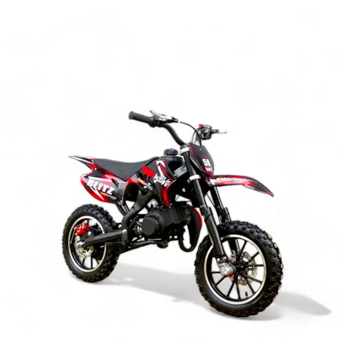 KXD 701/706/708 Blitzer 49cc Enfant 2 Temps 45km/h Dirt Bike Dirtbike CrossBike pocket Pitbike Pocket kids Dirt Cross Motor MOTO Vélo Véhicule enfant (rouge,...