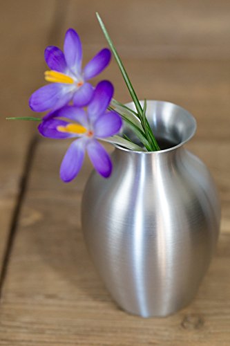 Danforth – Forget Me Not Decorative Flower Vase – Handcrafted Pewter Floral Vase For Home Décor And Weddings - Satin Finish – 4 1/2” High – Made In Usa #TOP5