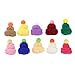 SOIMISS 10 Stücke Mini Strickmützen Weihnachten Strick Mütze Gestrickte Mütze Puppe Hut Flaschen Abdeckung für DIY Handwerk Kunst Weinflasche Deko Christmasbaumschmuck Puppenzubehör