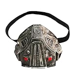LUMZAG Alien Wars Sith Lord Darth Malgus Latex Half Face Mask SW The Old Deluxe Cosplay Theme Party Halloween Dress-up Accessories, Grey