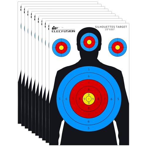 Silhouette Shooting Targets 25 Pack 23X35 inch Paper Targets for Shooting Range Suitable for Rifles Pistols Airsoft Guns BB Guns