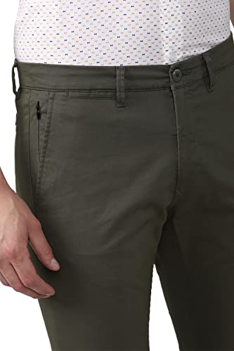 Image of Van Heusen Men's Mid Rise Regular Fit Ankle-Length Twill Chinos