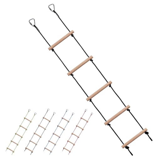 ChengFu Kids Climbing Rope Ladder, Hanging Ladder for Swing Accessories (2 Hooks)