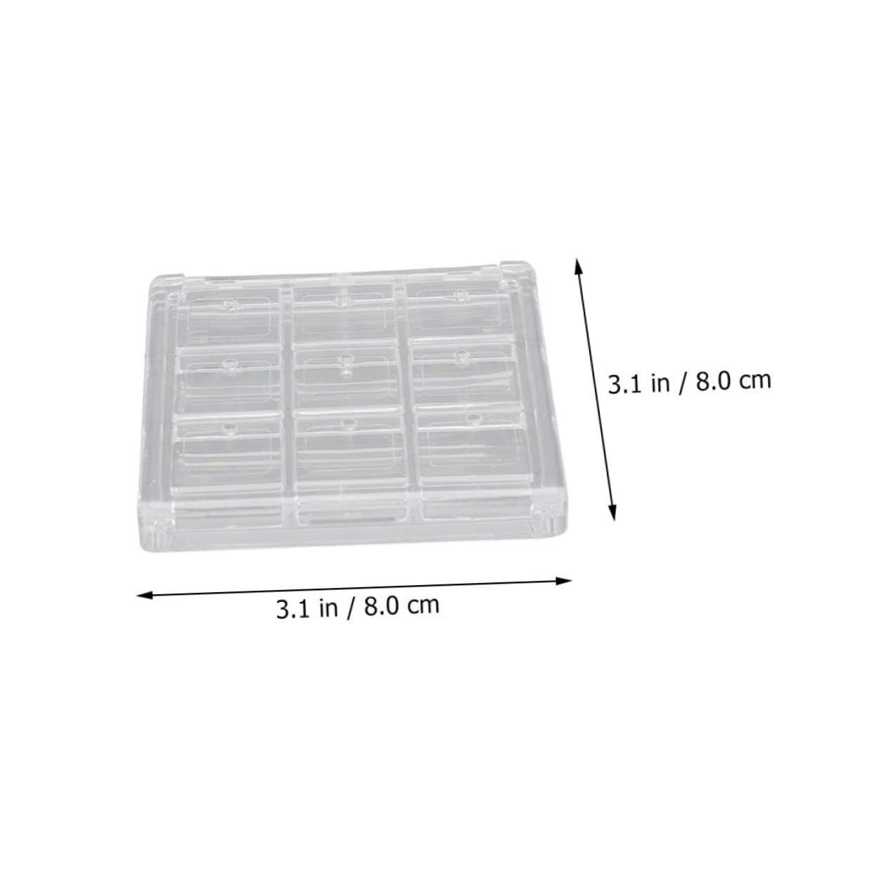 Didiseaon 9 Pz scatola di ombretti illuminante per il trucco vassoi da fard per le guance ombretto custodie per ombretti palette di ombretti vuota quadrato