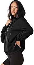Imsa Moda Women's Polycotton Fleece Plain Hooded Neck Full Zipper Winter Jacket Sweatshirts Casual Hoodie with Kangaroo Pocket