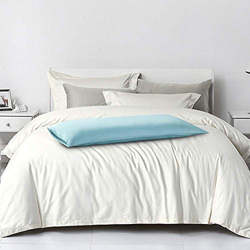 FLXXIE Body Pillow Cover - Super Soft Microfiber 20x54 Body Pillow Case - Envelope Closure, Wrinkle, Stain Resistant Aqua Body Pillow Cover, 20x54, Aqua