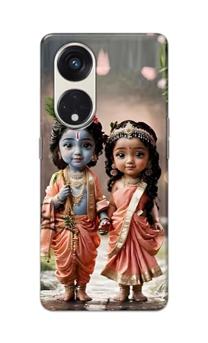 Image of Printed Hard Back Cover for Oppo Reno8 T 5G | Reno 8T 5G Back Cover (Radha Krishna Love -J2) -190724(EA)