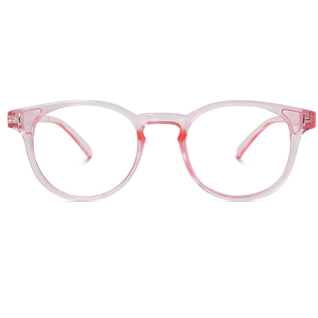 RYNOCHI Zero Power Blue Cut & Antiglare Computer Eyeglasses Premium UV400 Protected Round Anti Glare Reading Glasses for Eye Protection from UV by Computer/Tablet/Laptop/Mobile