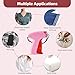 Stitch Gun for Clothes - Includes 6 Fine Needles, 1000 White & 1000 Black Fasteners, Handheld Stitch Gun - Quick Clothing Fixer, Tag Gun for Clothes (Pink Red)