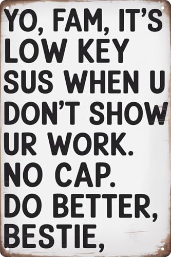 Tin Sign Students Teachers Gift High School Middle School Decor