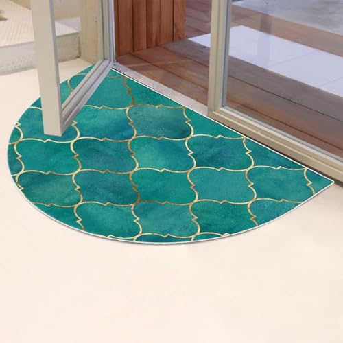 Tapete semicircular 40x61 cm poliéster antideslizante miniatura 3