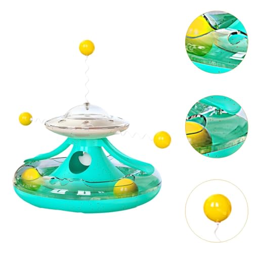 Juguete de bolas para gatos interactivo con rompecabezas giratorio 4