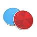 MFC PRO 2Pcs 4.2 Inch Round Warning Reflectors for Car Truck Bike Boat Dock Trailer Van Lorry Bus Caravan (Red, 108MM /Adhesive)