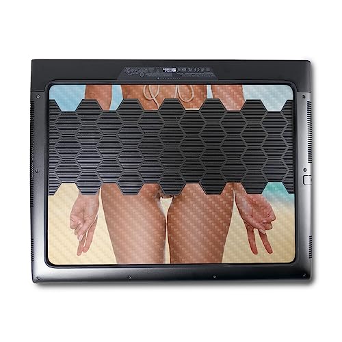 Image of MightySkins Carbon Fiber Skin Compatible with Alienware M18 R1 (2023) Full Wrap Kit - Beach Ready | Protective, Durable Textured Carbon Fiber Finish | Easy to Apply & Change Styles | Made in The USA
