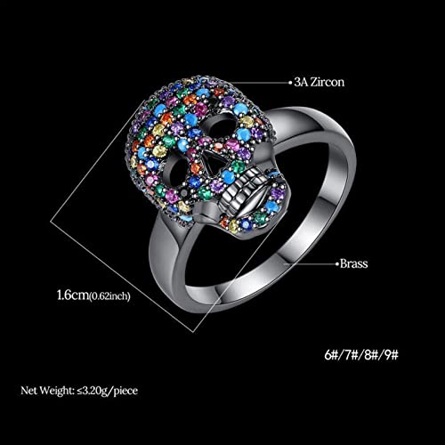 Aotuman Vintage Punk s voor mannen vrouwen | Gothic Skull Open Unieke Vintage, Unieke Vintage Punk Verstelbare Statement… - Image 6