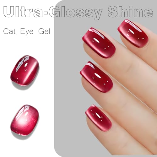 Vishine Esmalte de Gel Ojo de Gato 16ml Ruby Glitter miniatura 3